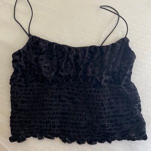 Urban Outfitters leopard print black crop top